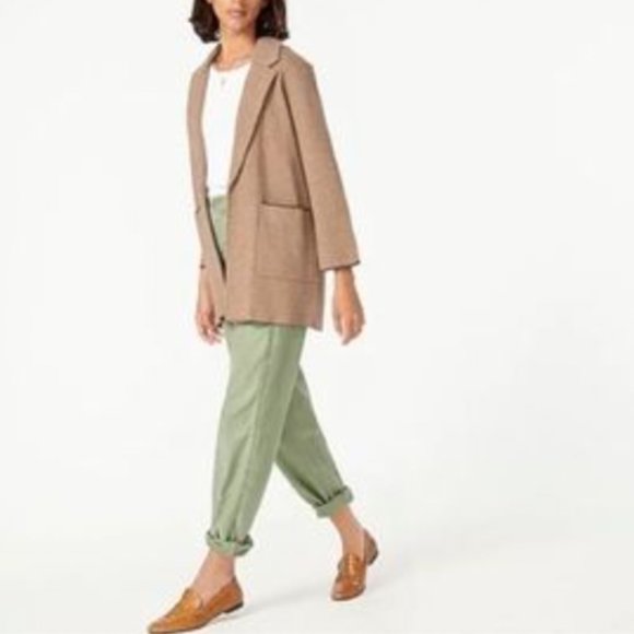 J Crew Sophie Open Front Sweater Blazer In Chevron Preppy Basic Twee Fall - Picture 3 of 13